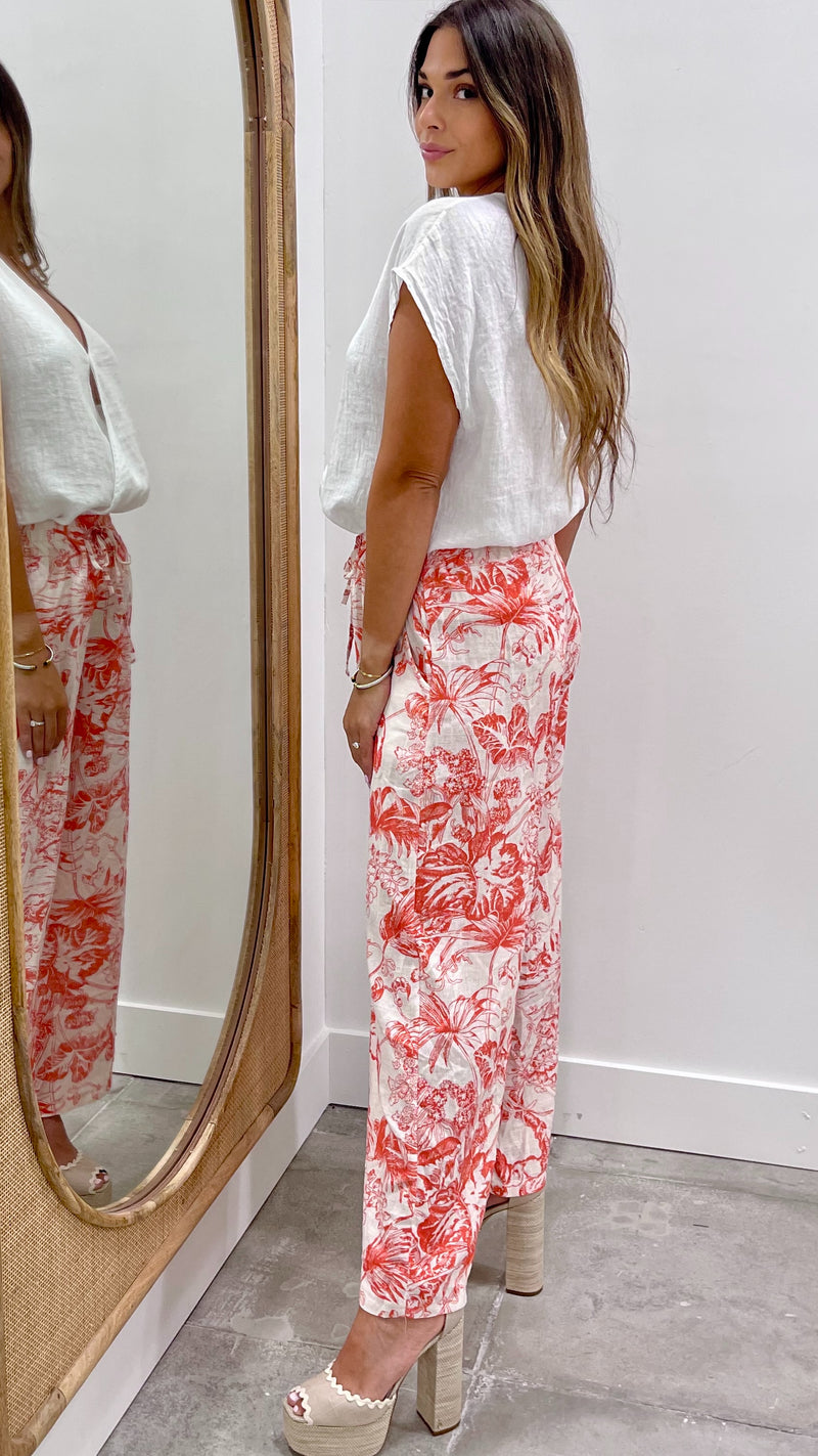 Linen Cross Body Sleeveless Top White