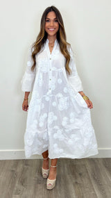 Serena Cotton Maxi Dress - PRINZZESA BOUTIQUE