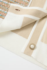 Tweed Collar Mix Cardigan