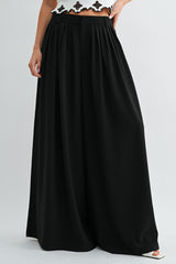 Black Tailored Flow Wide Leg Pants