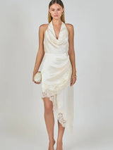 Satin Lace Asymmetrical