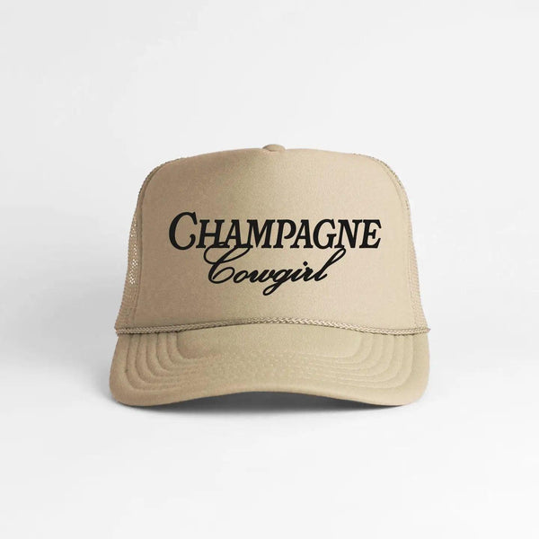 Champagne Cowgirl Trucker Hat - PRINZZESA BOUTIQUE