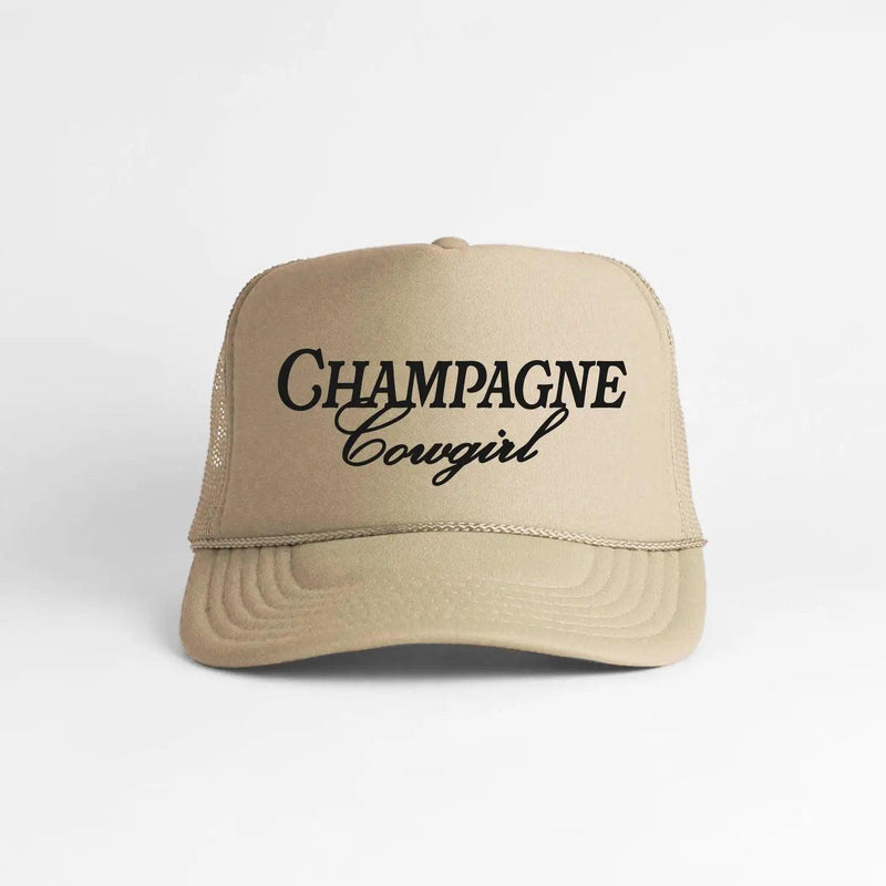 Champagne Cowgirl Trucker Hat - PRINZZESA BOUTIQUE