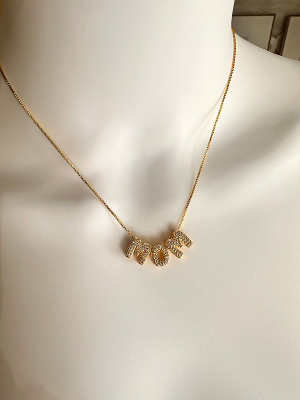Mom Bubble Charm Necklace