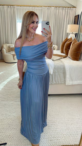 Ashton Slate Blue Maxi Dress