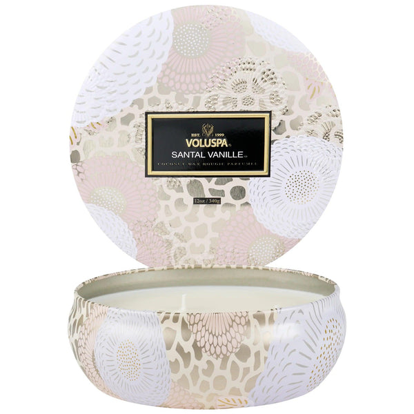 Santal Vanille 3 Wick Tin Candle - PRINZZESA BOUTIQUE