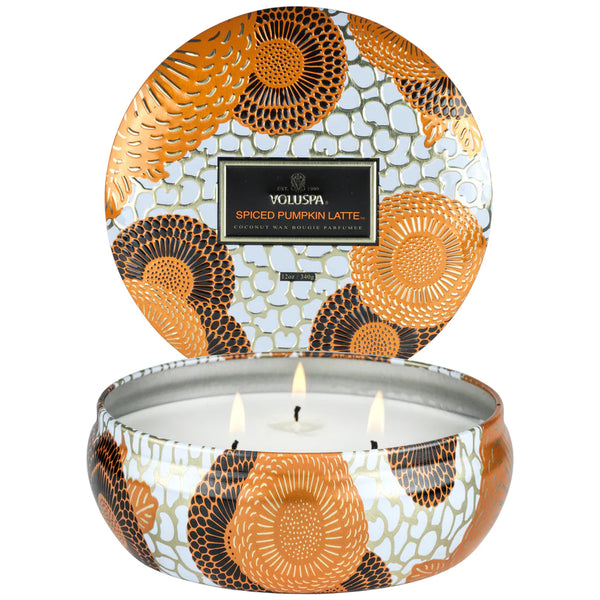 Pumpkin Spice Latter 3 Wick Tin