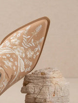 The Bailey Apricot Embroidered Cowboy Bootie - PRINZZESA BOUTIQUE