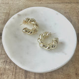 Twisted Chunky Golden Hoops - PRINZZESA BOUTIQUE