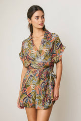 Island Solstice Surplice Waist Tie Romper