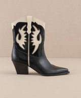 The Houston Black Layered Panel Cowboy Western Boot - PRINZZESA BOUTIQUE