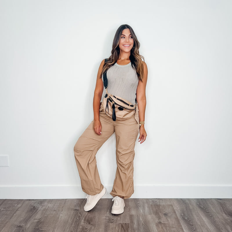 Roux Cargo Pants in Khaki - PRINZZESA BOUTIQUE