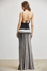 Striped Knit Maxi Dress