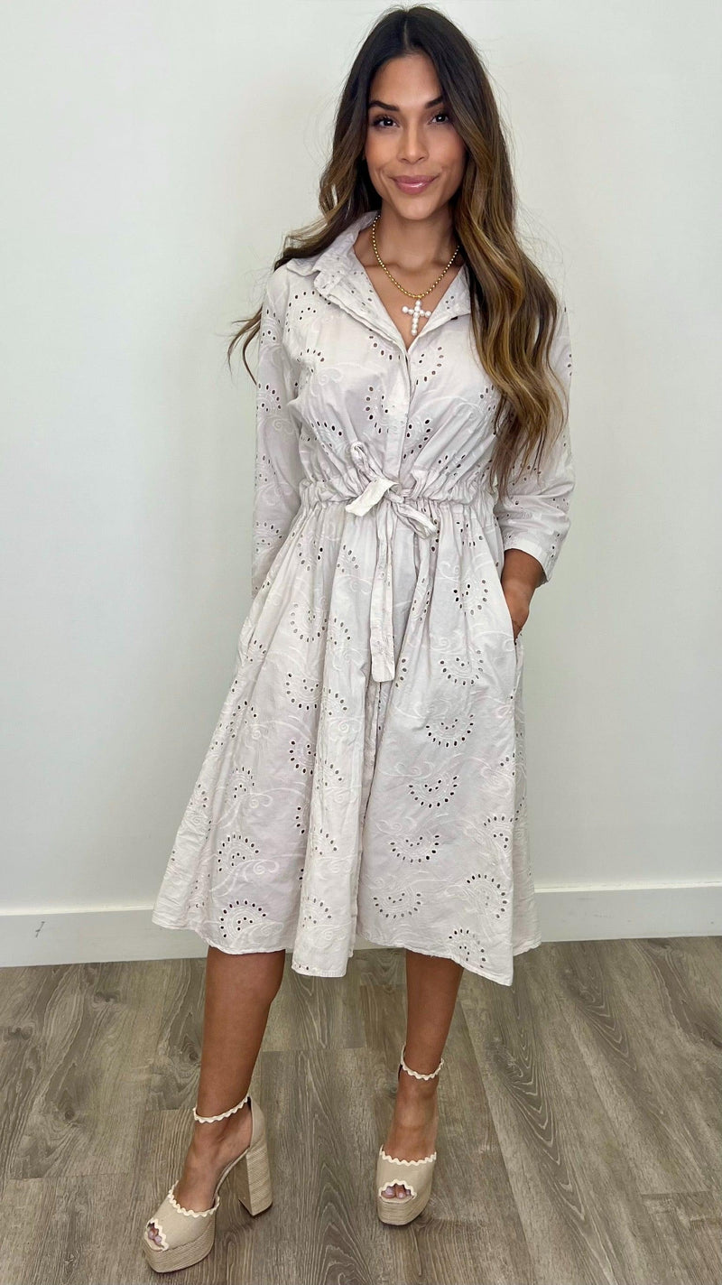 Paolina Eyelet Dress - PRINZZESA BOUTIQUE
