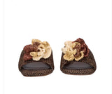Isla De Maria Sandals with Gold Heel