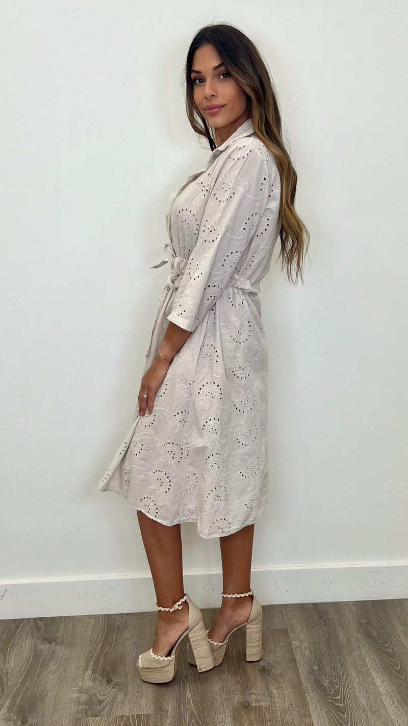 Paolina Eyelet Dress - PRINZZESA BOUTIQUE