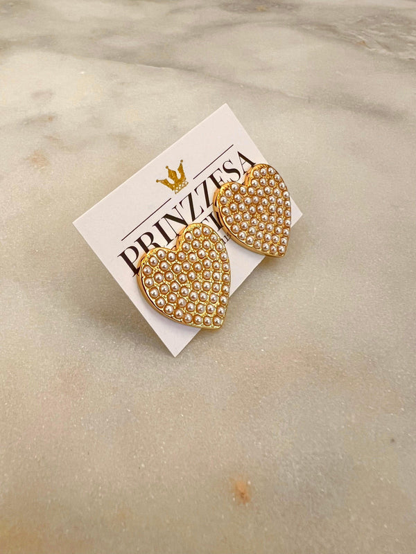 Lovely Heart Earrings - PRINZZESA BOUTIQUE