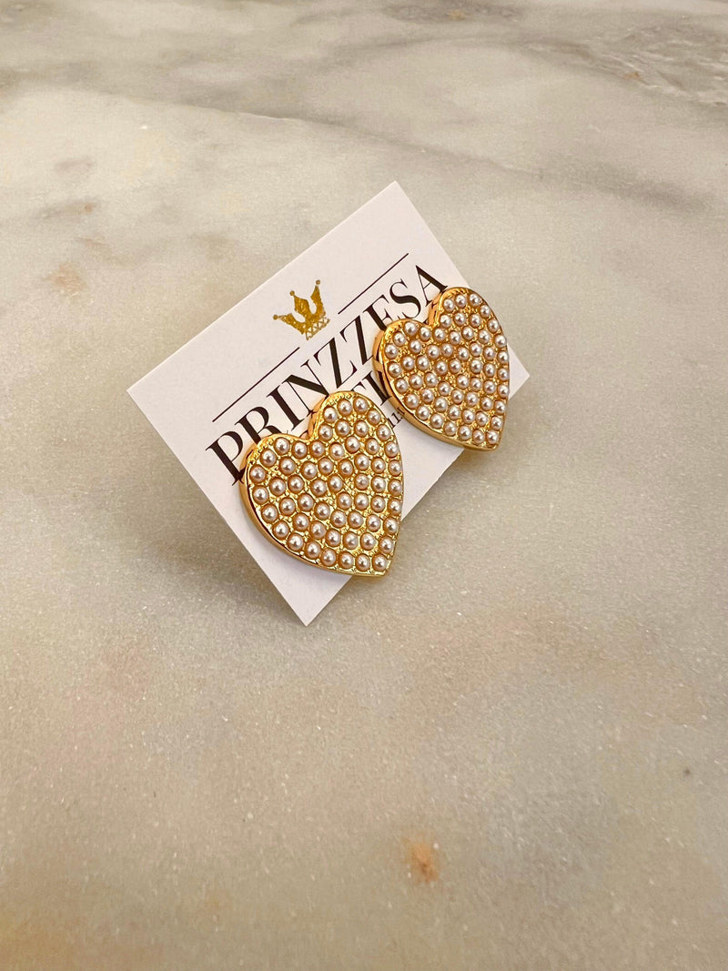 Lovely Heart Earrings - PRINZZESA BOUTIQUE