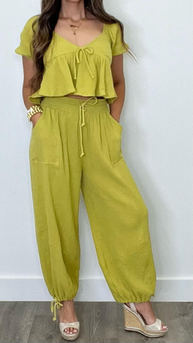 Cameron Olive Top - PRINZZESA BOUTIQUE