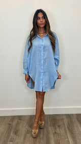Martina Linen Button Up Dress