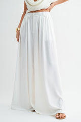 Off White Tailored Flow Wide Leg Pants