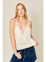 Lace Detail Lounge Wear Cami Ivory