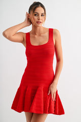 Penny's Soft Knit dress in Red