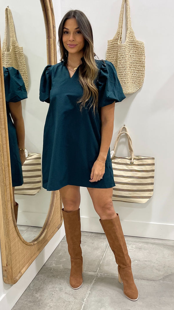 Avan Hunter Green Mini Dress