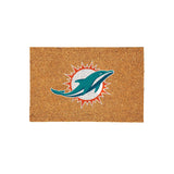 Miami Dolphins Large Full Color Coir Mat, 36"x24"