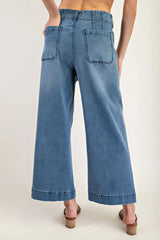 Two Pocket Fall Denim Pants Dark Denim