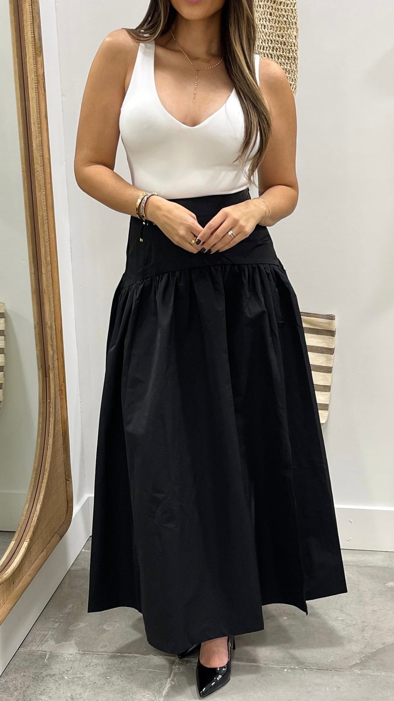 Selene Black Maxi Skirt