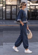 Oversized Denim Cardigan