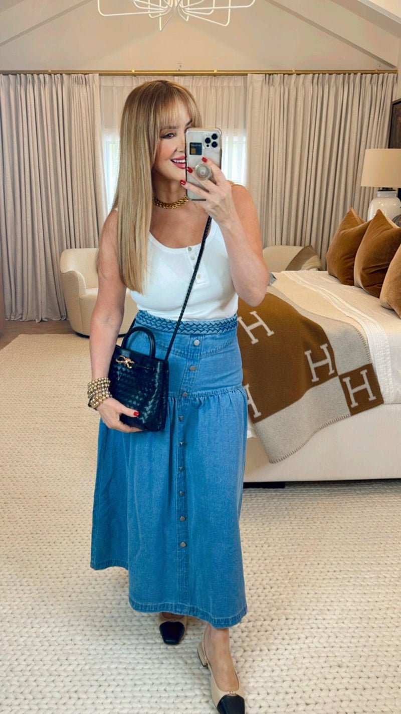 Jane White Ribbed Tank - PRINZZESA BOUTIQUE