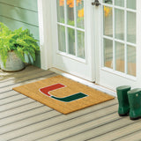 University of Miami Large Full Color Coir Mat, 36"x24"