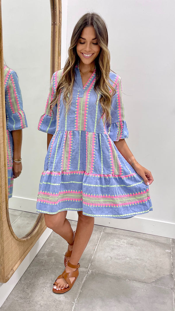 Melo Ibiza Beach Dress Blue