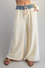 Pooja Leisure Pants in Lemon Cream