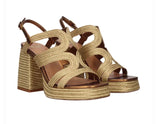 Punta Cana Straw Metallic Sandals