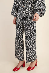 Black and White Geo Print Pants
