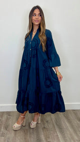Serena Cotton Maxi Dress - PRINZZESA BOUTIQUE