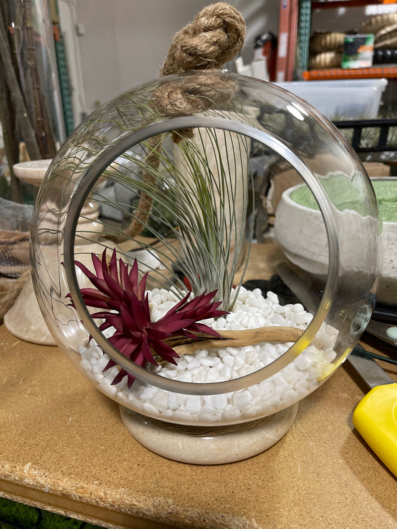 RH rope globe with marble base