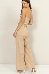 Elwood Camel Jumpsuit - PRINZZESA BOUTIQUE
