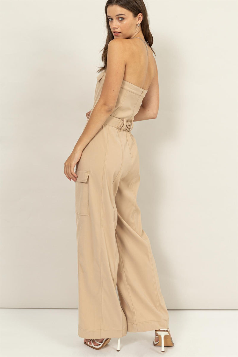 Elwood Camel Jumpsuit - PRINZZESA BOUTIQUE