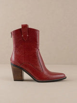 The Tara Red Two Paneled Western Boot - PRINZZESA BOUTIQUE