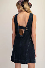 Mineral Muse Open-Back Mini Dress Soft Wash