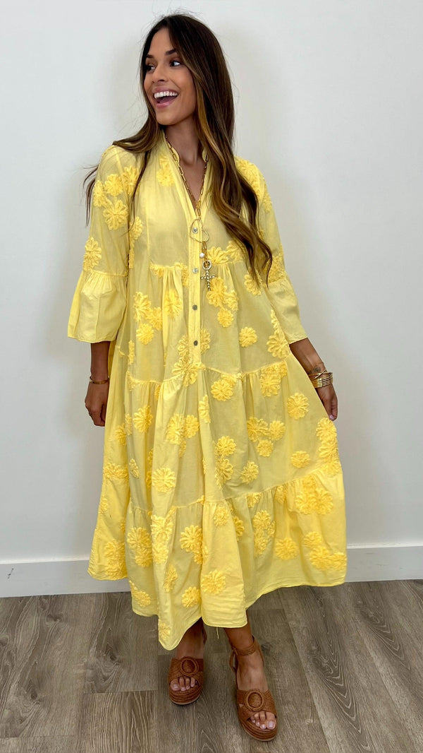 Serena Cotton Maxi Dress - PRINZZESA BOUTIQUE