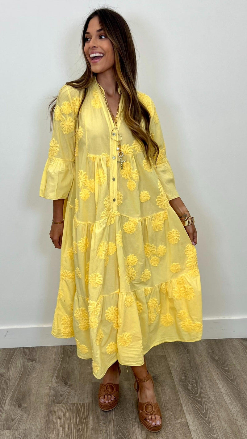 Serena Cotton Maxi Dress - PRINZZESA BOUTIQUE
