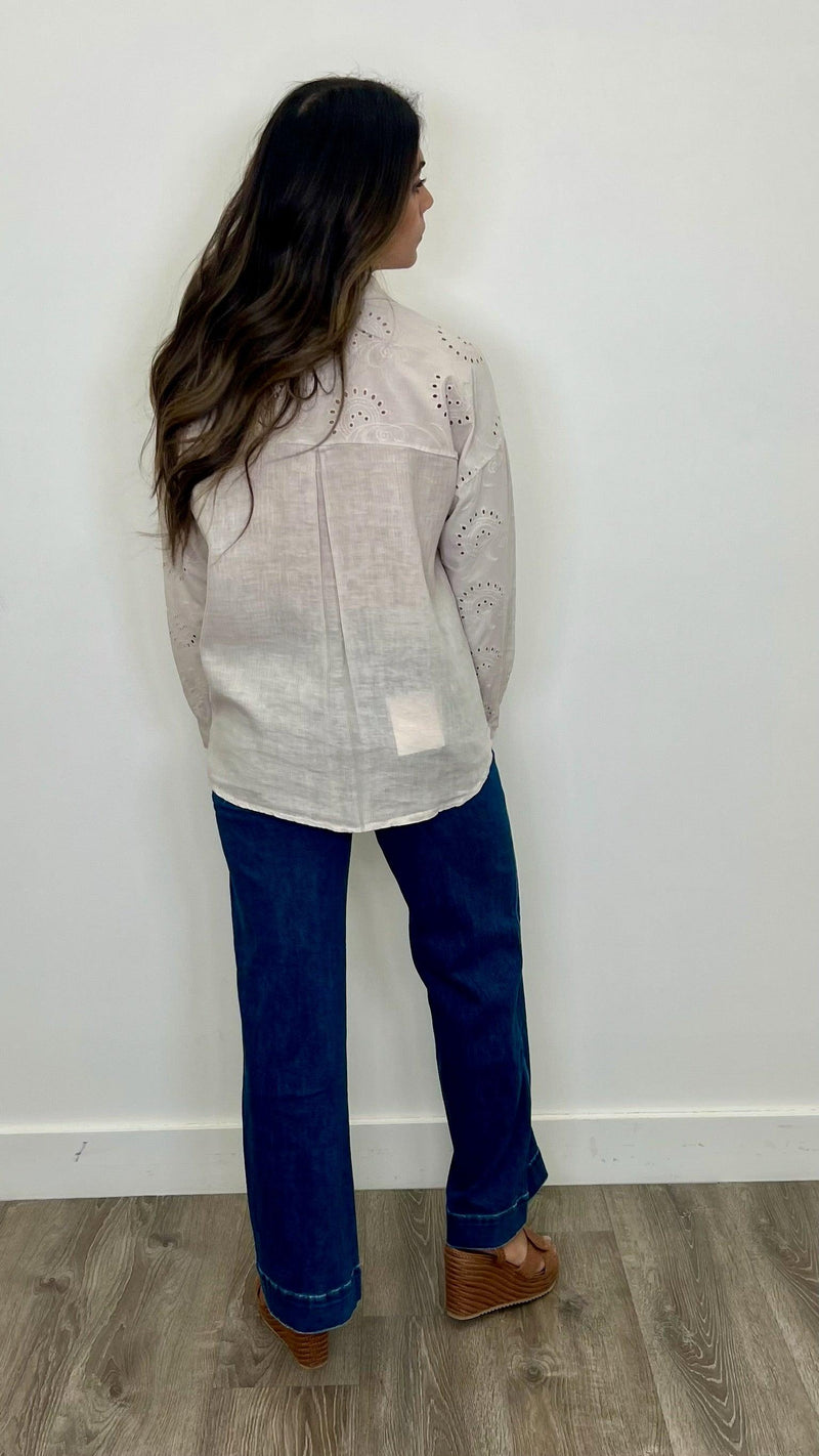 Giuliana Eyelet Top - PRINZZESA BOUTIQUE