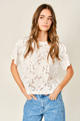LACE FLORAL T SHIRTS