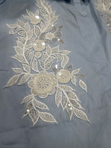 Button-up Shirt With Floral Embroidery Detail