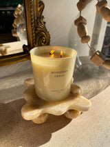 Onyx Scalloped Raised Tray with rounded foot